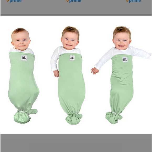 The Ollie swaddle in Meadow Green One Size Sleep Swaddle NWT - Picture 2 of 5